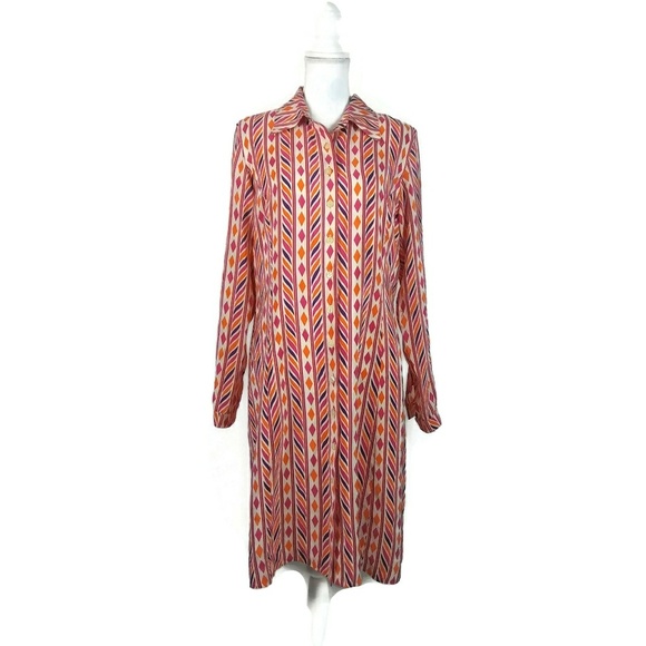 Bob Mackie Dresses & Skirts - BOB MACKIE 100% Silk Button Down Dress Sz 12